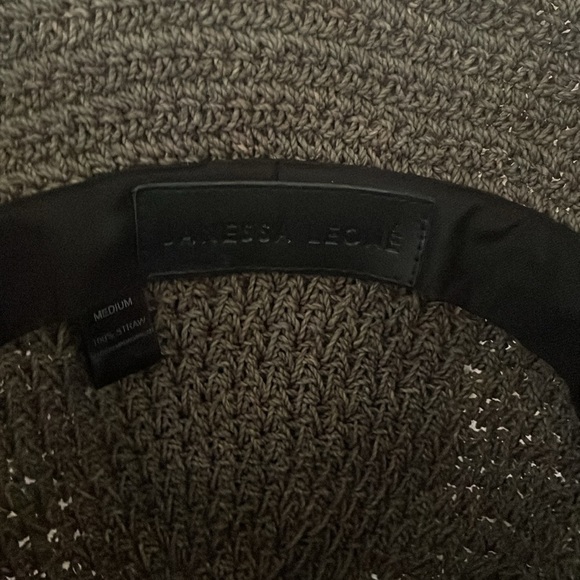 Janessa Leone Khaki green straw bucket Hat - Picture 8 of 9